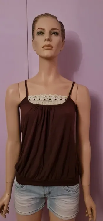 Débardeur femme marron