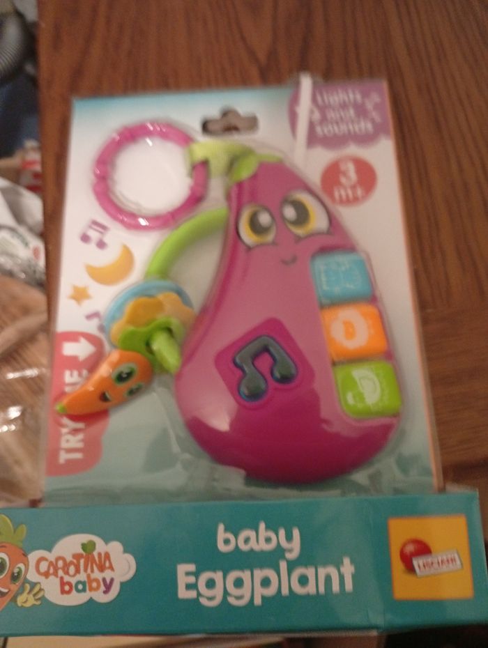 Hochet électronique baby aubergine neuf dès 3 mois