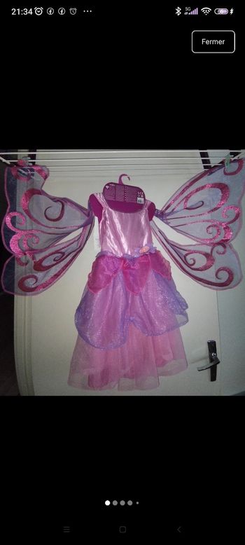 Robe princesse fée avec ailes 3-5 ans