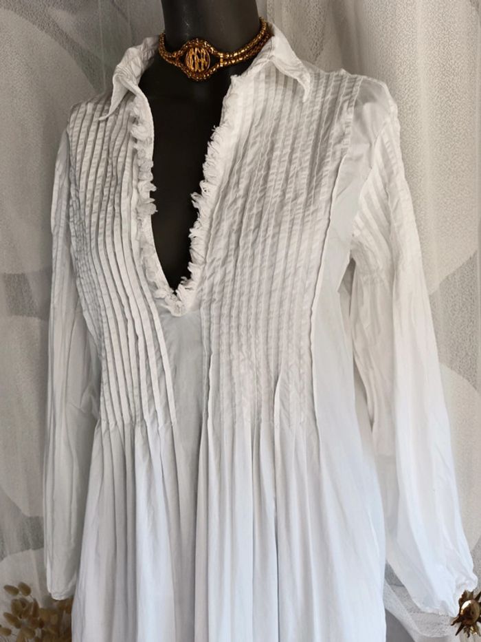 Gérard Darel | Robe blanche bohème chic | t. L - photo numéro 4