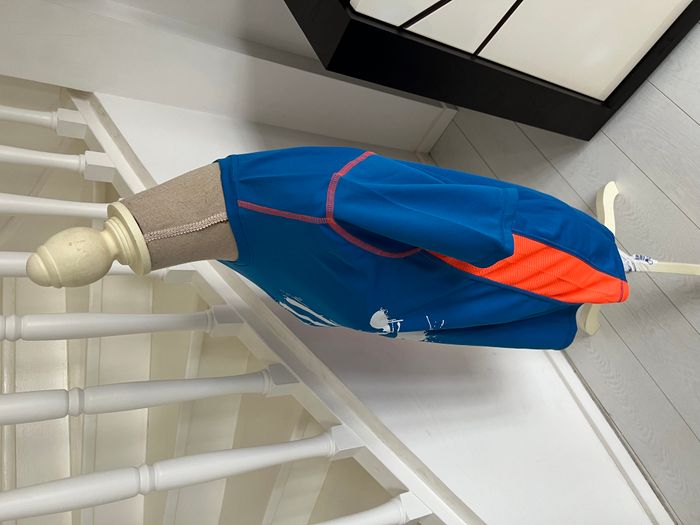 T shirt sportif Somad bleu et orange fluo - photo numéro 3