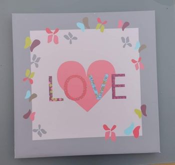 Tableau lumineux liberty LOVE 40 x 40 cm fille Vertbaudet