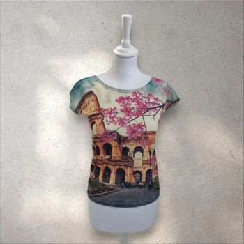 T-shirt manches courtes imprimé made in Italy taille XS 34