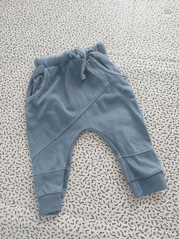 Pantalon bébé garçon 6 mois 67 cm Pommette bleu coton jogging confortable