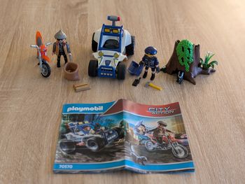 Playmobil 70570 Policier avec voiturette et voleur à moto