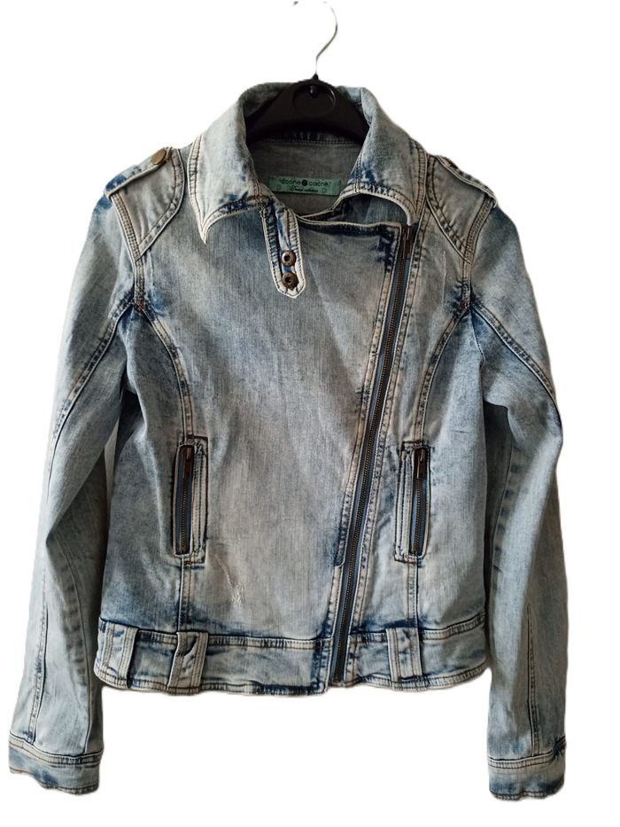 Veste Jean Cache Cache "Dream Collection" Style Motard Chic - photo numéro 5