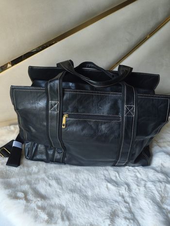 Sac voyage neuf en cuir pu lisse haute qualité 