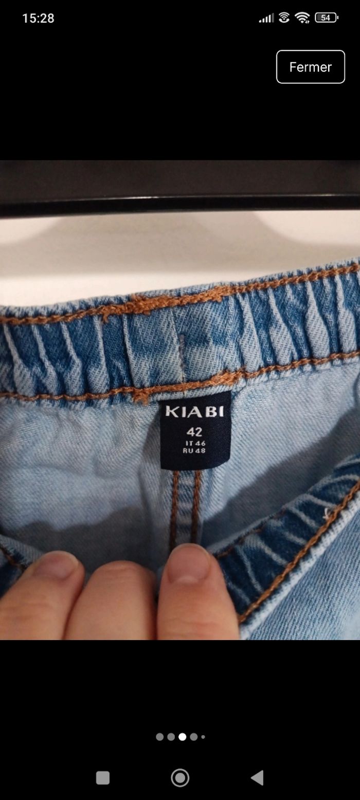 Short en jean Kiabi taille 42 - photo numéro 6