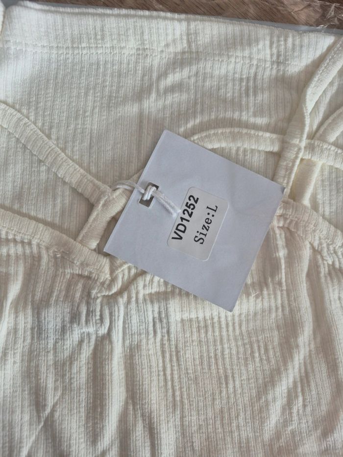 Débardeur Femme Blanc Cassé Taille L/40 - photo numéro 3