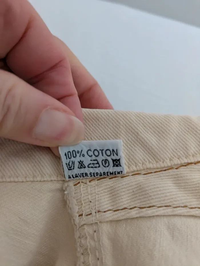 Veste en jean vintage courte beige clair - Jean Paul Gaultier - taille 36/38 - photo numéro 11