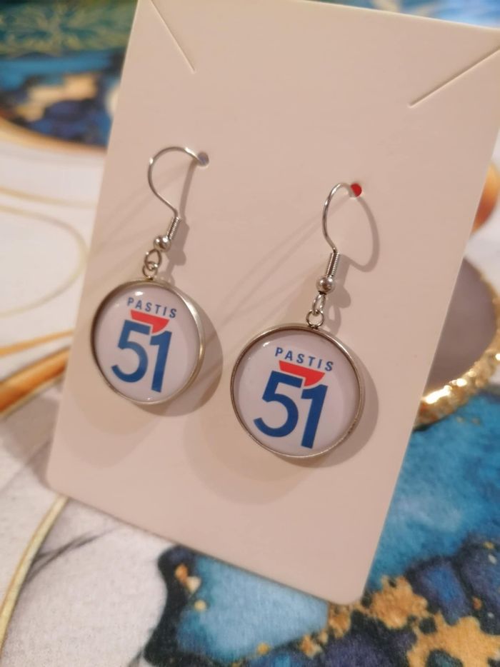 Boucle d'oreille pastis 51 - photo numéro 2