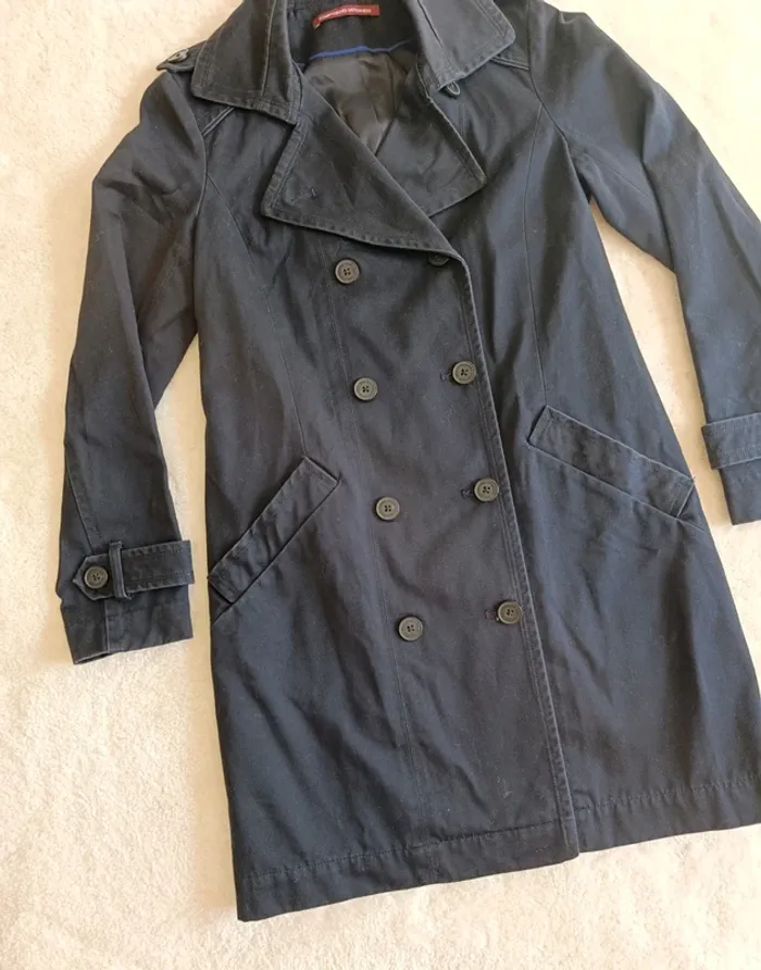 Trench Comptoir des cotonniers bleu marine 36 100% coton - photo numéro 5
