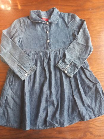 Robe en jean légère manches longues