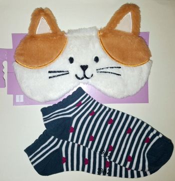 Masque de  nuit chat + Chaussettes