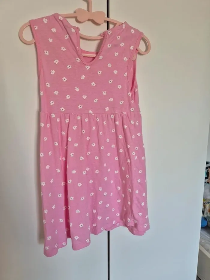 Belle robe d'été KIABI taille 2 ans 92cm rose à fleurs sans manches 24 mois - photo numéro 5