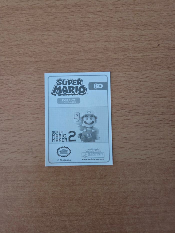 Carte Panini officielle de la collection Super Mario - photo numéro 2