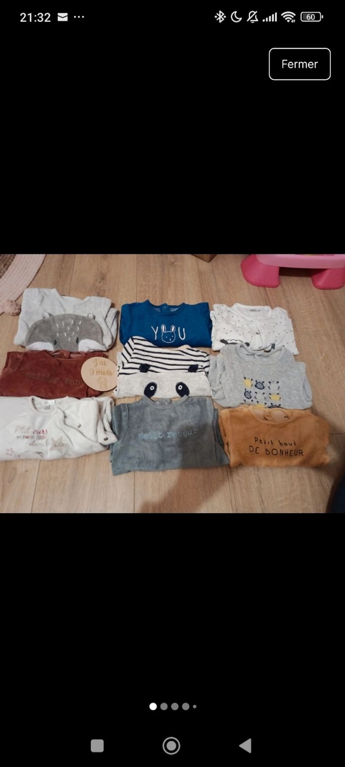 Lot de 9 pyjamas 9 mois