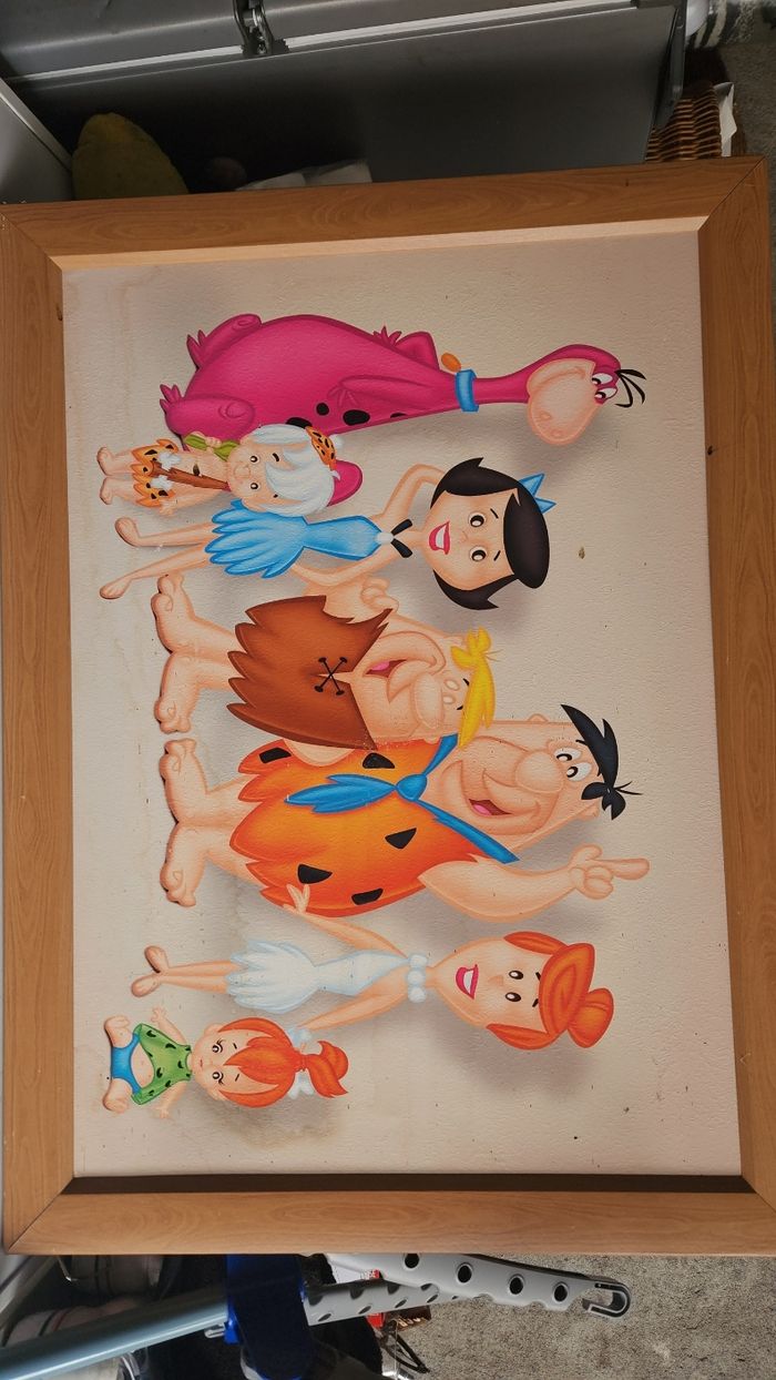 Grand tableau La Famille Pierreafeu
