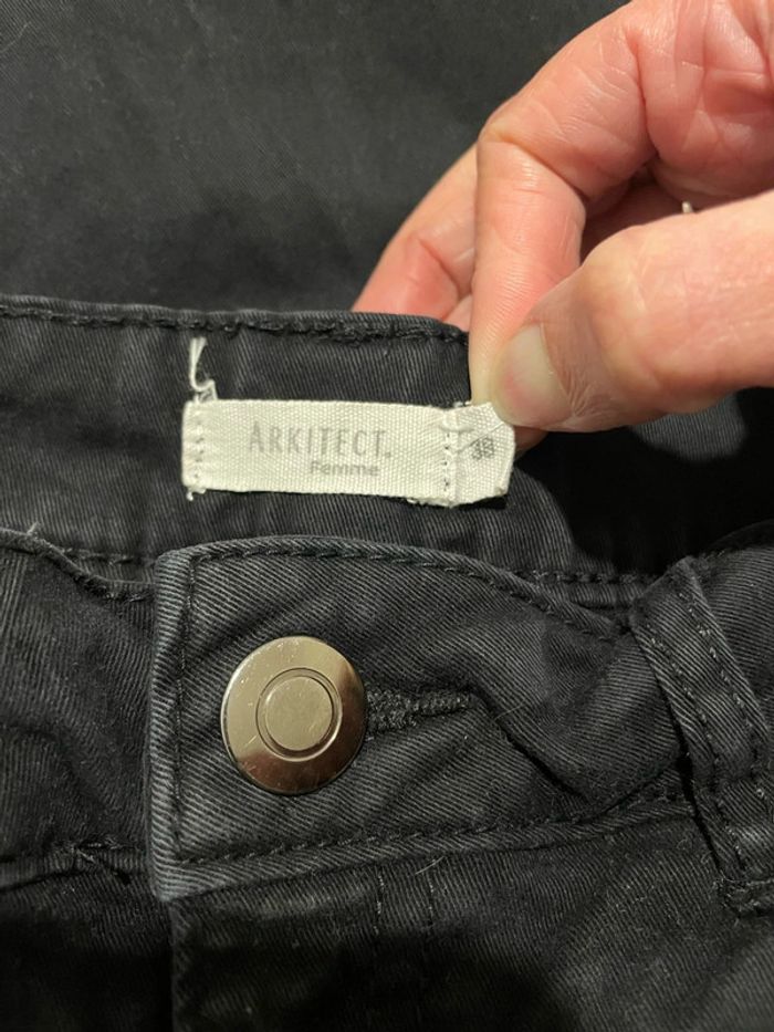 Pantalon noir extensible taille haute coupe skinny arkitect taille 38 - photo numéro 7
