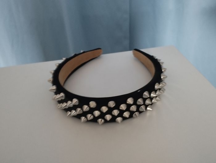 Serre tête noir pour femme punk rock ou gothique - photo numéro 2