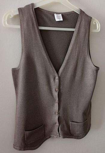 Gilet sans manches Camaïeu – Taupe Chic – Taille M (38/40)