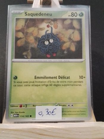 Carte Pokémon Saquedeneu 114/165