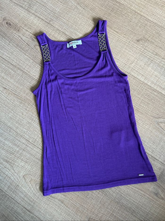 Débardeur violet sans manches Morgan taille XS jamais porté - photo numéro 7