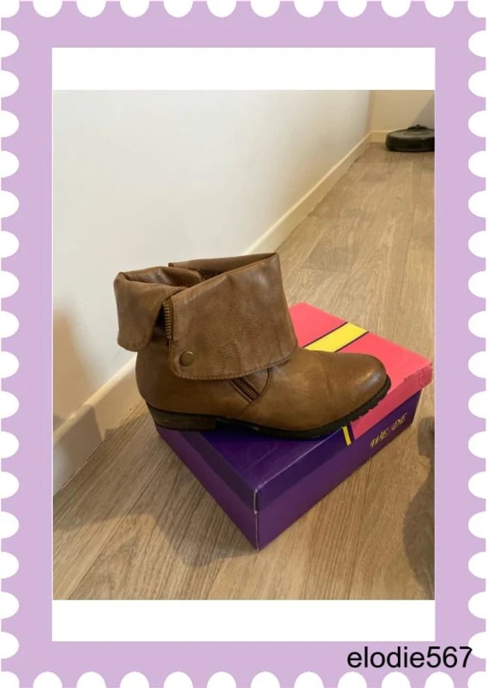 Boots / bottines camel 40 - photo numéro 2