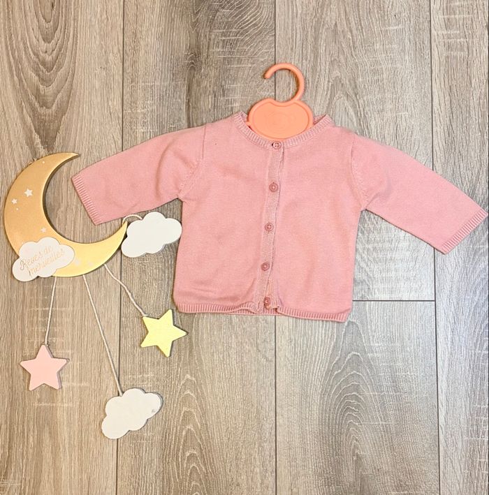 Gilet bébé fille rose Kiabi 1 mois - photo numéro 3