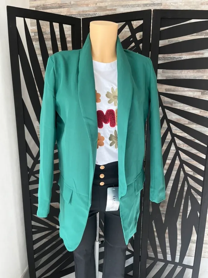 Veste blazer vert sapin très tendance
