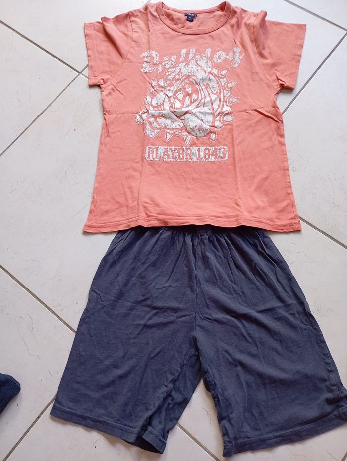 Lot de 2 pyjamas short garçon 10 ans - photo numéro 2
