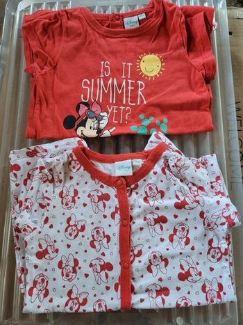 Lot pyjama-shorts Minnie 18 mois