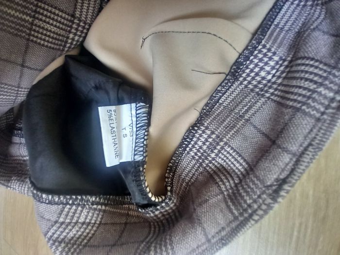 Pantalon à carreaux gris In Vogue taille S - photo numéro 5