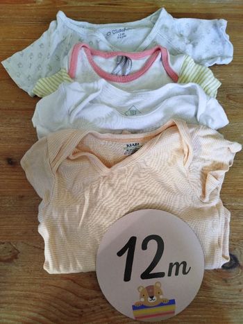 Lot 4 Bodies manches courtes