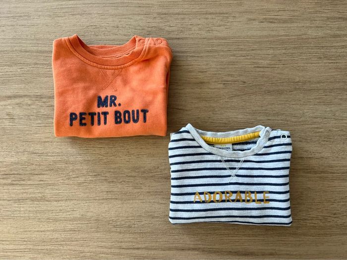 Lot 2 pulls chauds 9 mois Tape à l’œil
