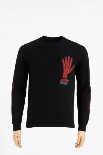 Sweat noir à manches longues Pull&Bear