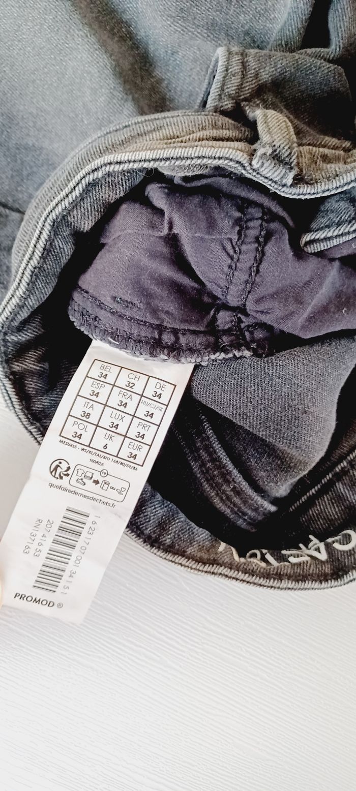 Pantalon femme jeans élastique taille xs Promod - photo numéro 5