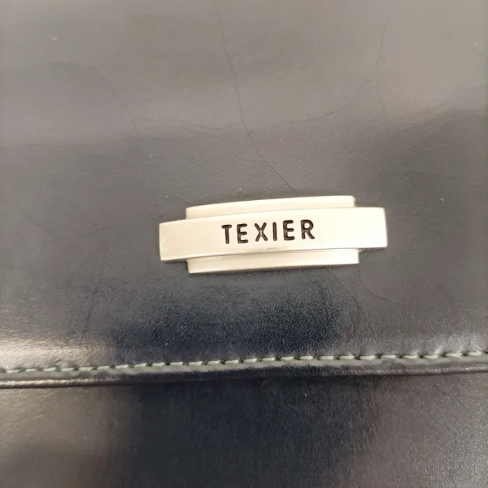 Sac bandoulière bleu marine en cuir lisse vintage Texier S004 - photo numéro 11