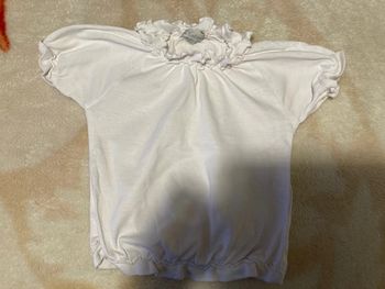 Tee shirt manches courtes blanc in extenso 12 mois