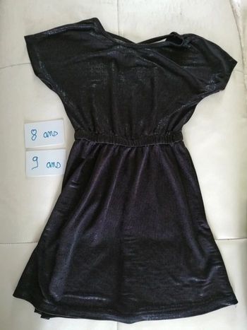 Robe noire pailletée 8 - 9 ans fille