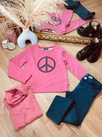 Taille 6 ans tenue 3 pièces fille Okaidi Dpam rose bleu marine * hopeful * 🌸