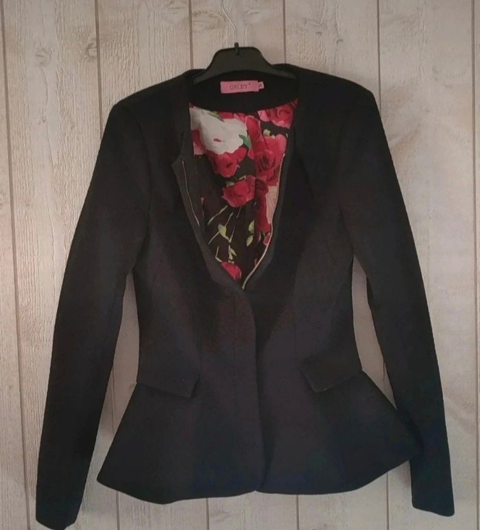 Veste de tailleur évasée noir taille 36