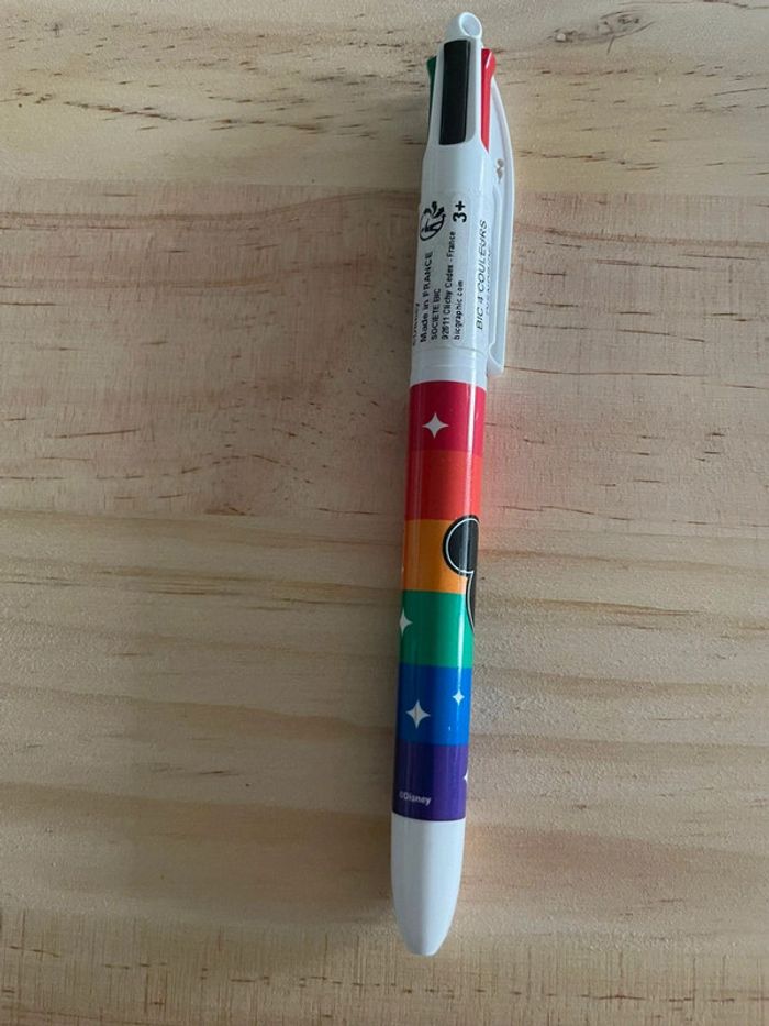 Stylo BIC 4 Couleurs Disney Mickey Rainbow - Neuf - photo numéro 2