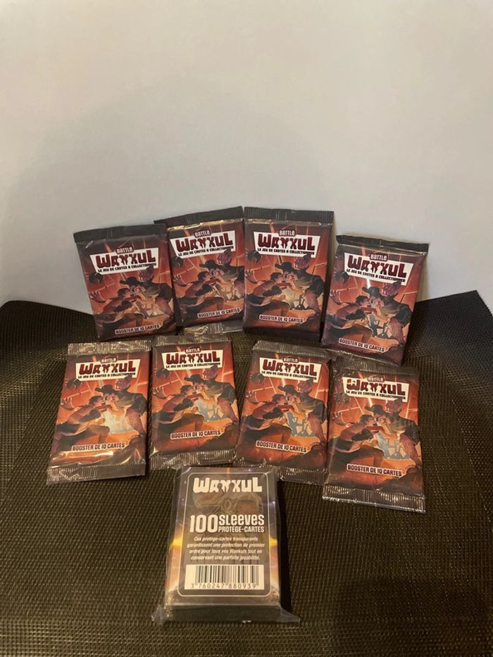 Wankul lot 8 boosters + 1 paquet de 100 sleeves saison 3 FR scellés abysse corp
