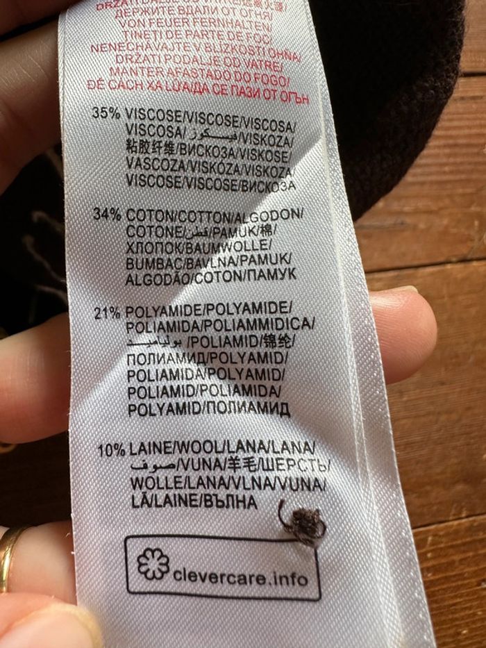 Pull Sergent Major sans manches marron mouton 12 mois - photo numéro 4