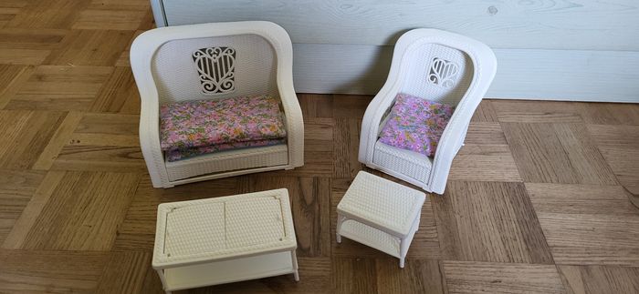 salon de jardin vintage barbie 1983