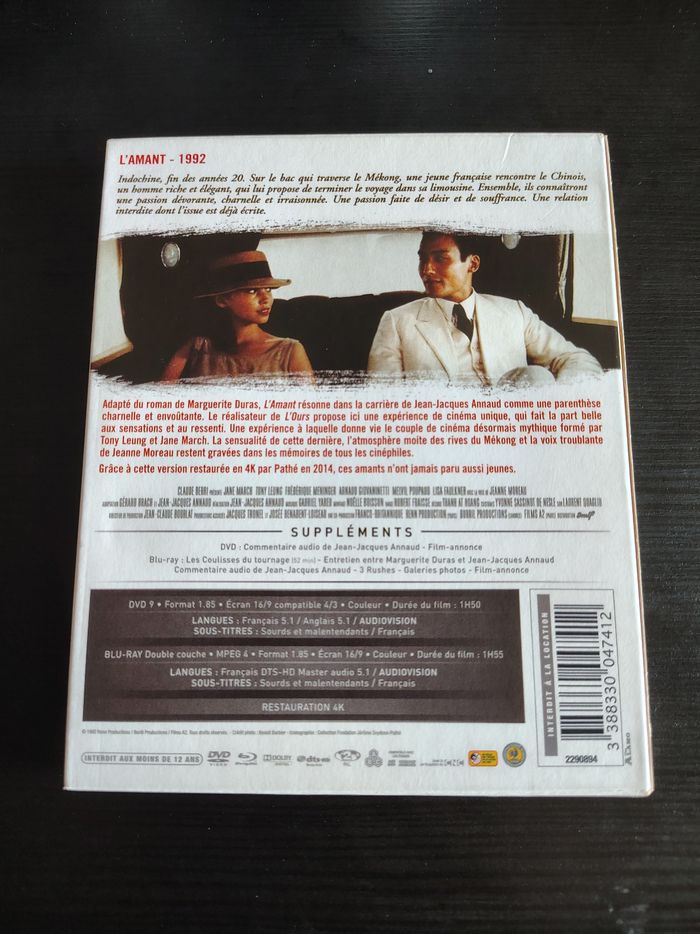 COMBO Blu Ray + DVD L'Amant (Jane March, Tony Leung, Jean-Jacques Annaud) - photo numéro 2