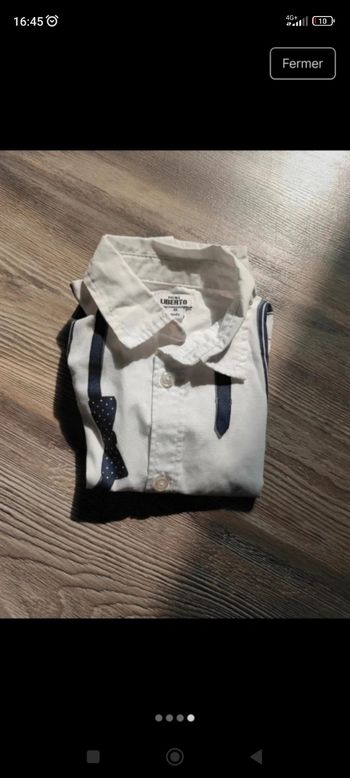 Chemise neuve manches longues garçon 18 mois 