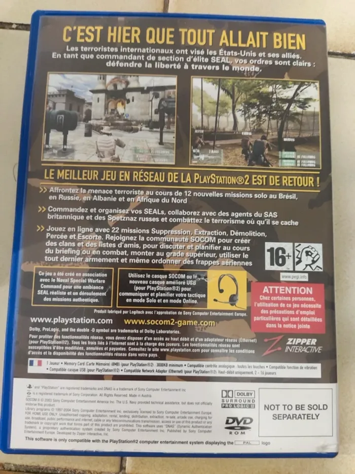 Jeu socom II us navy seals sony ps2 PlayStation 2 - photo numéro 3