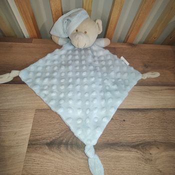 Ours duffi bleu clair